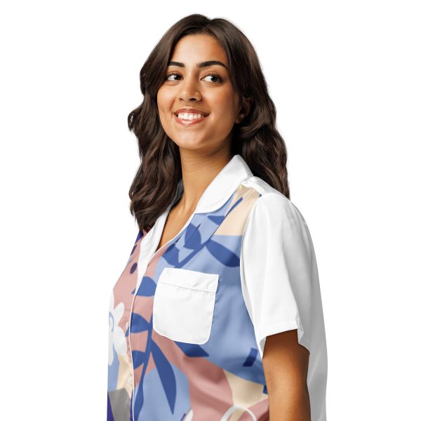 All-over print women’s short sleeve pajama top - Image 3